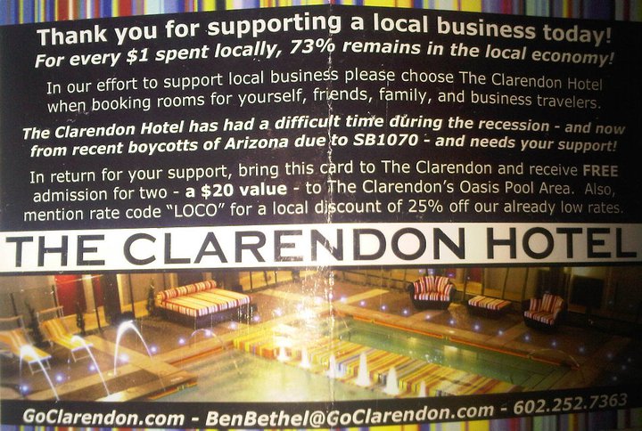 Clarendon Flyer about Effects of Boycott